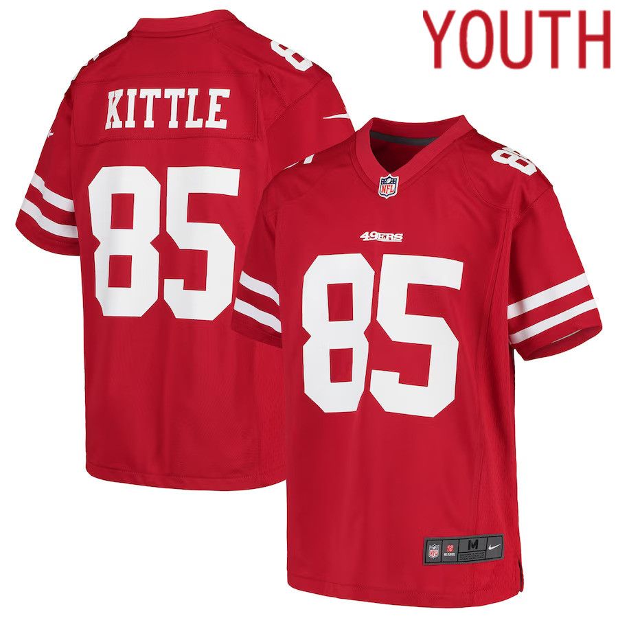 Youth San Francisco 49ers #85 George Kittle Nike Scarlet Player Game NFL Jersey